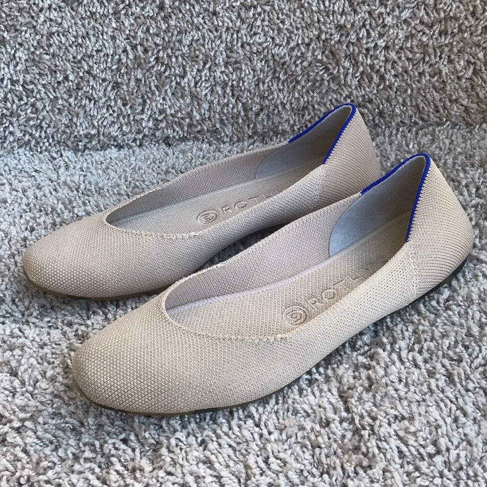 Rothy's Women's Ecru Max Square Slip-ons size 7.5